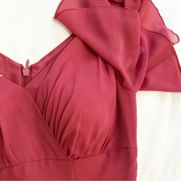 JJs House Elegant Midi Dress in Raspberry Pink - Picture 12 of 14